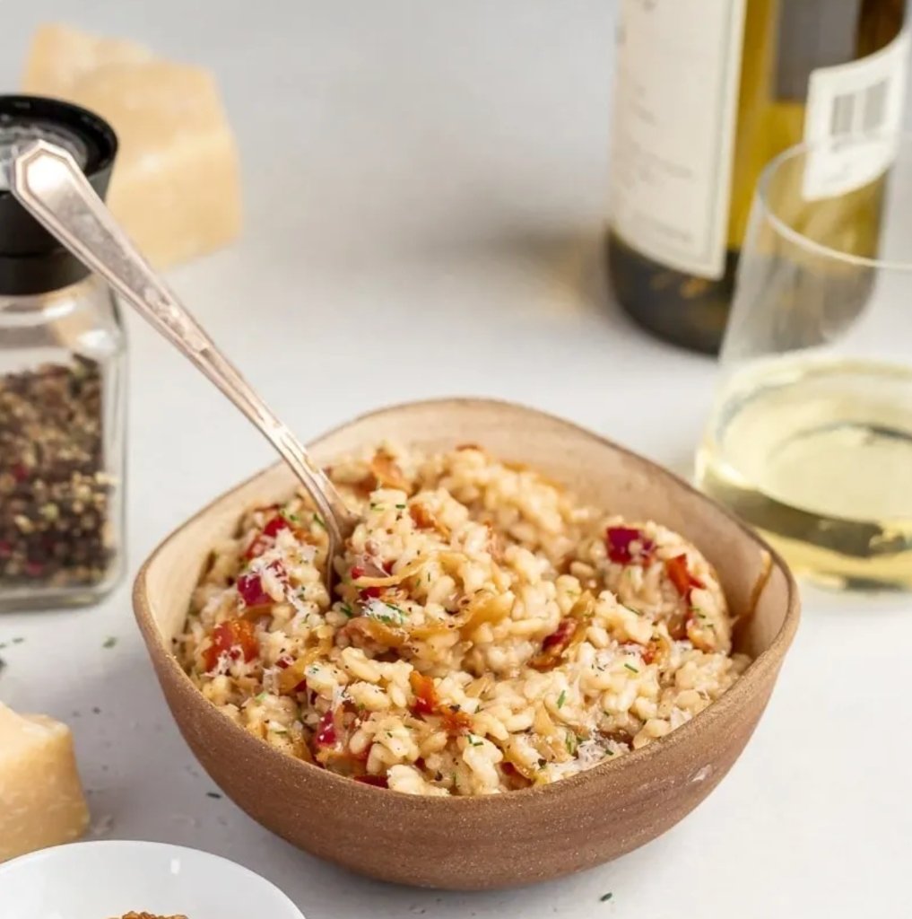 Risoto de Bacon Crocante com Parmesão